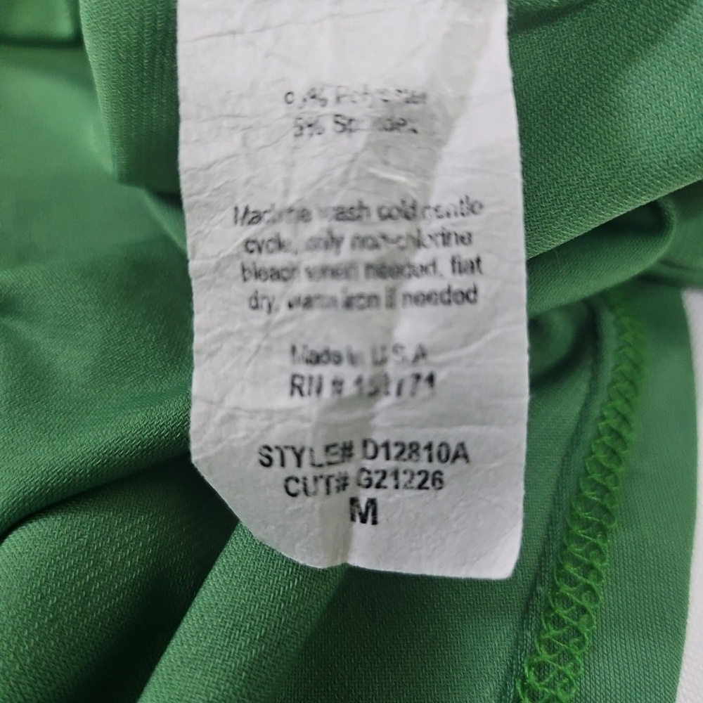 GILLI Faux Wrap V Neck Green Office Career Midi Dress Womens Size M - Picture 10 of 10